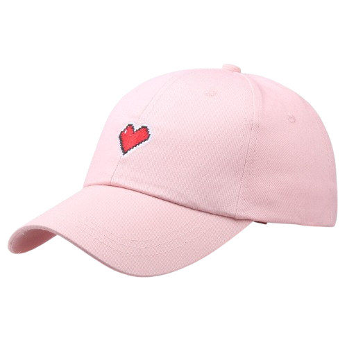 Casquette Brodée Coeur Rétro