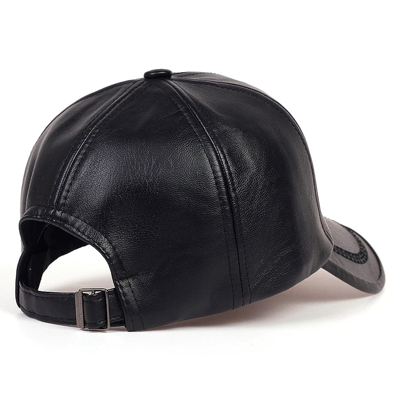 Casquette Cuir Noir
