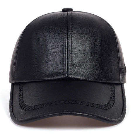Casquette Cuir Noir