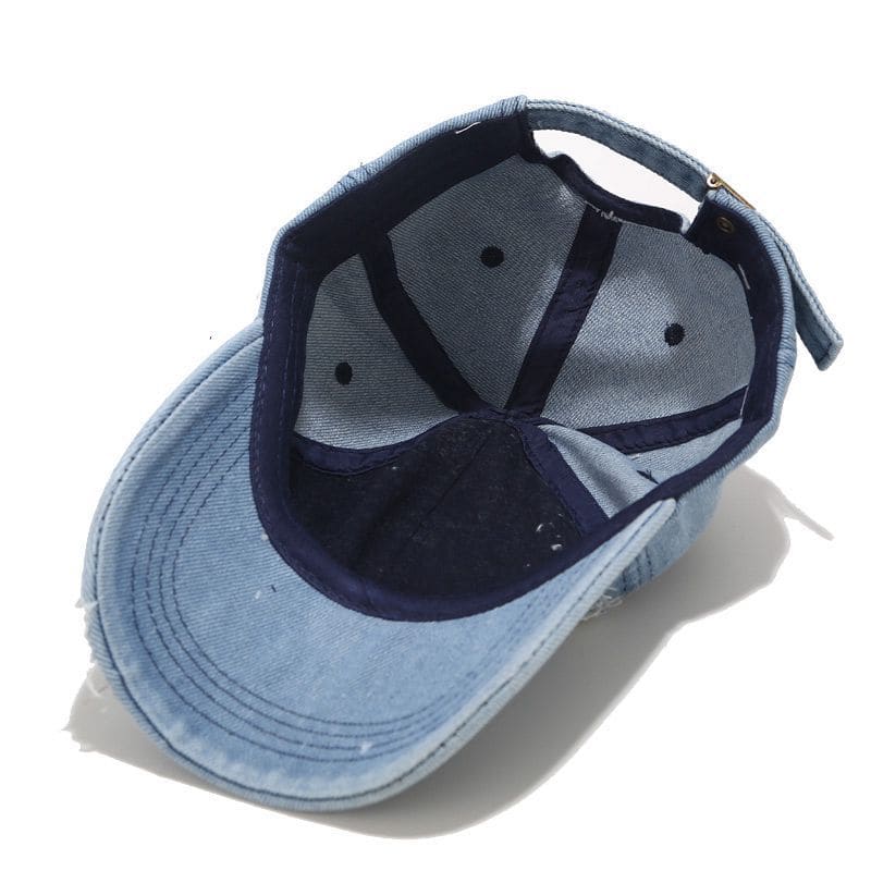 Casquette Denim Déchirée