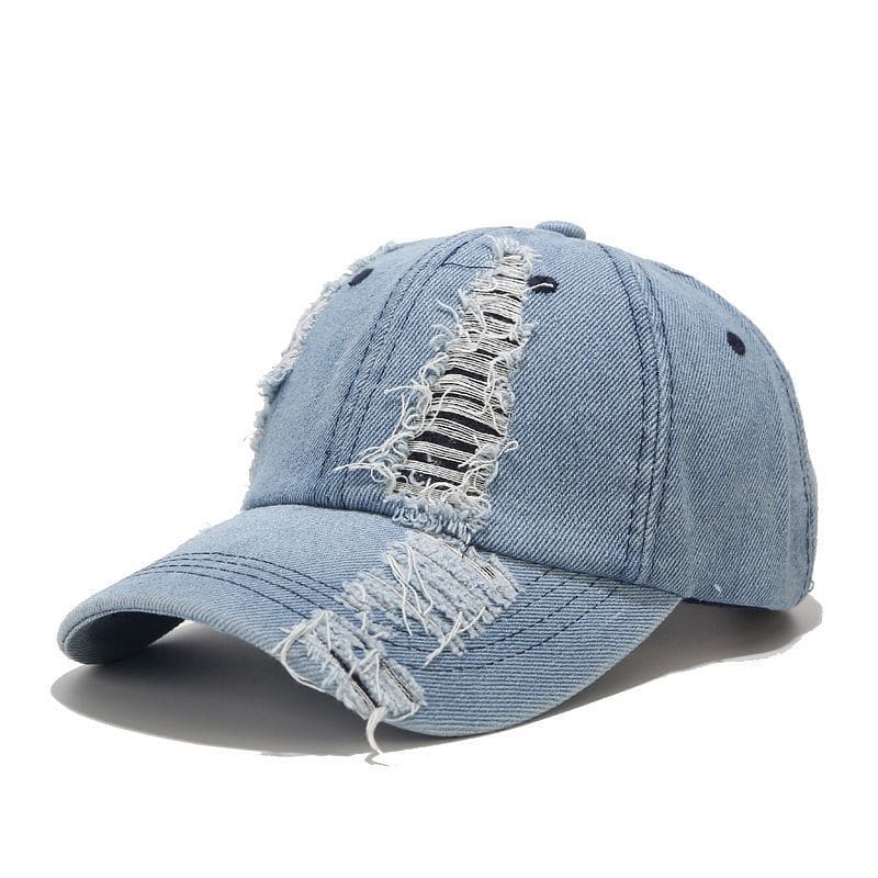 Casquette Denim Déchirée