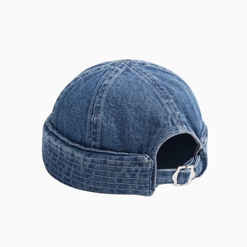 Casquette sans visière denim