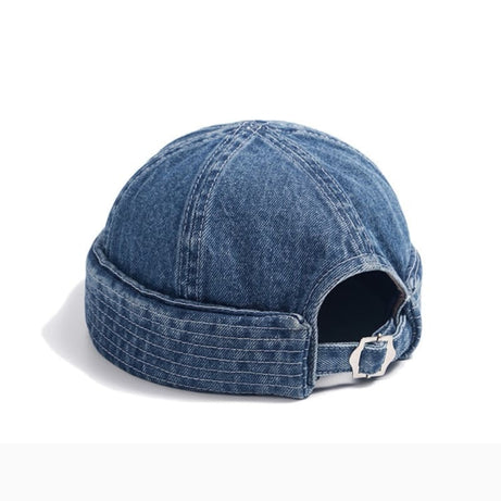 Casquette sans visière denim