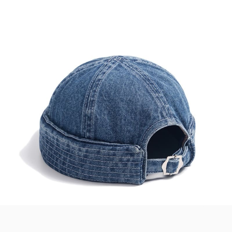 Casquette sans visière denim