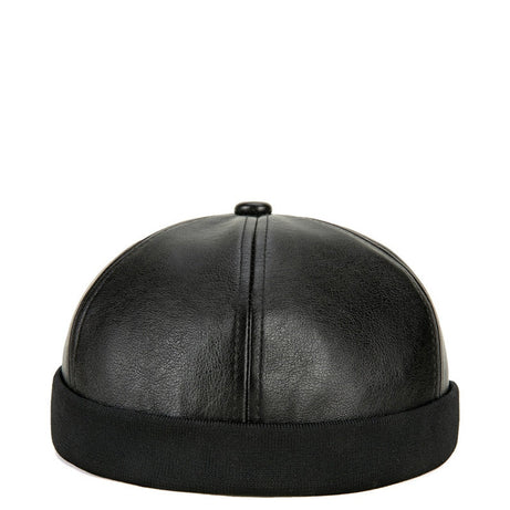Casquette sans visière simili cuir