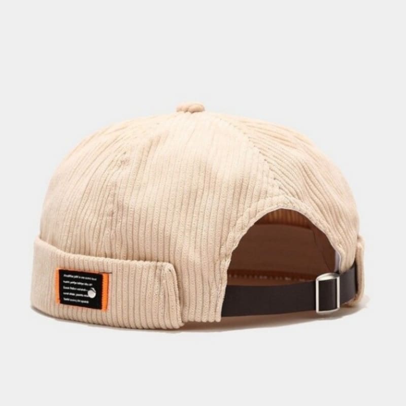 Casquette sans visière velours côtelé