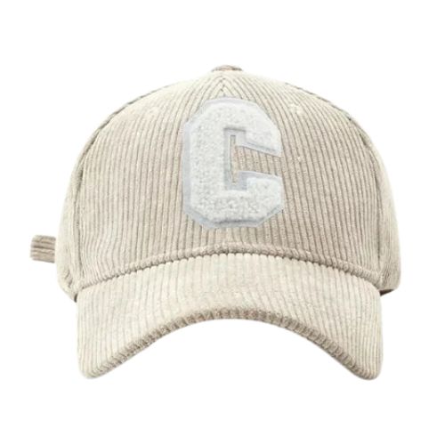 Casquette velours C Brodée