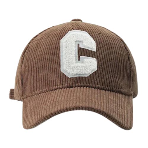 Casquette velours C Brodée