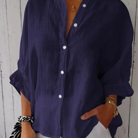 Chemise Motif Noué Coton Lin | Élégance et Confort