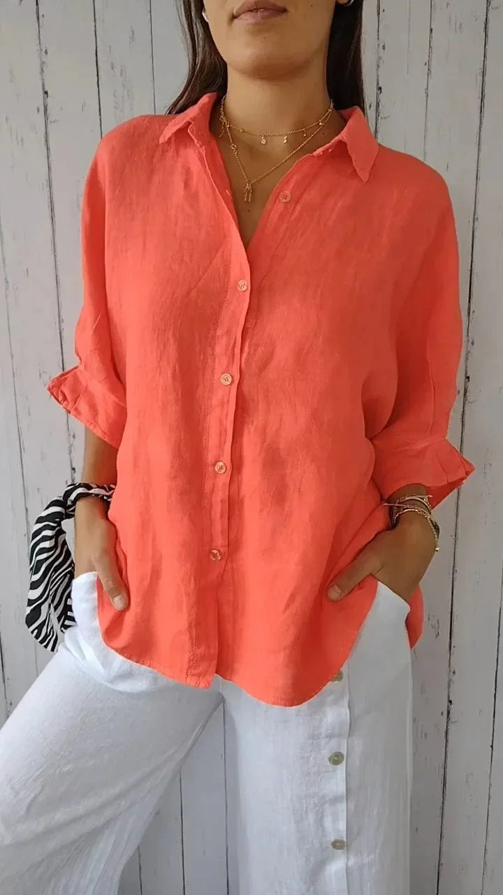 Chemise Décontractée Femme - Boutons & Col Classique