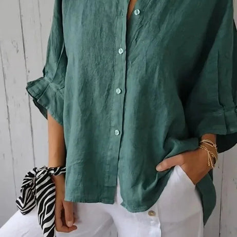 Chemise Décontractée Femme - Boutons & Col Classique