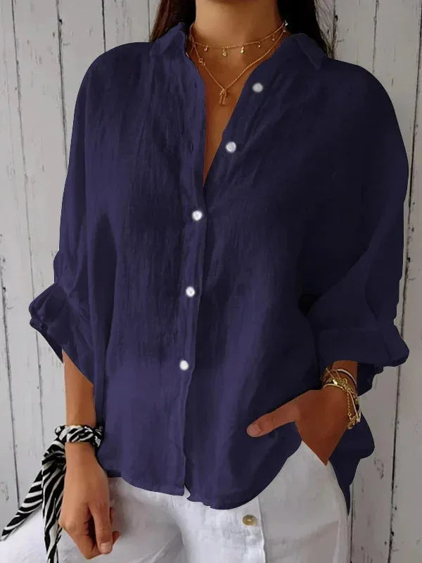 Chemise Décontractée Femme - Boutons & Col Classique