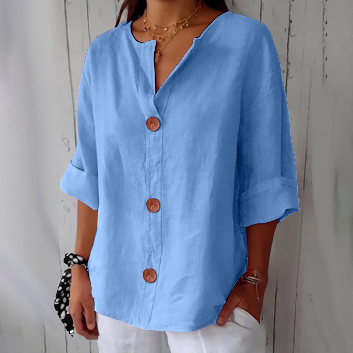Chemise Femme en Lin Léger - Élégance Respirante Pour L'Été