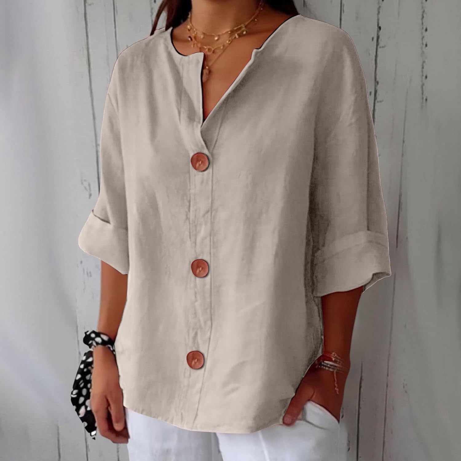 Chemise Femme en Lin Léger - Élégance Respirante Pour L'Été