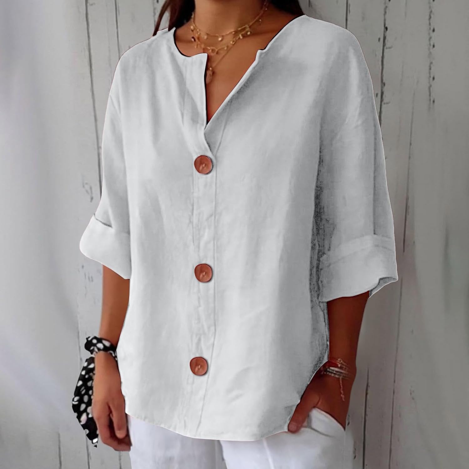 Chemise Femme en Lin Léger - Élégance Respirante Pour L'Été