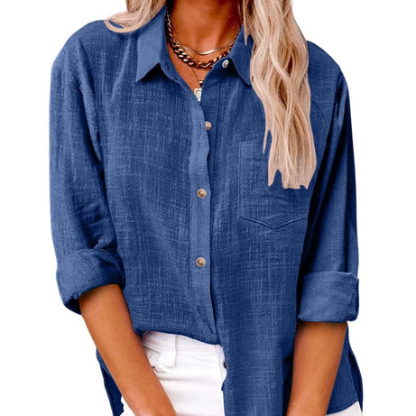 Chemise en lin femme-| Élégance et confort décontracté