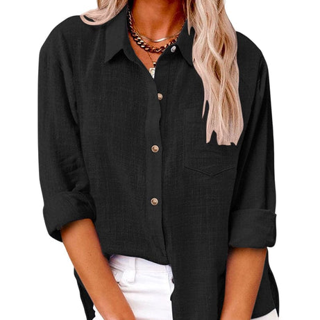 Chemise en lin femme-| Élégance et confort décontracté