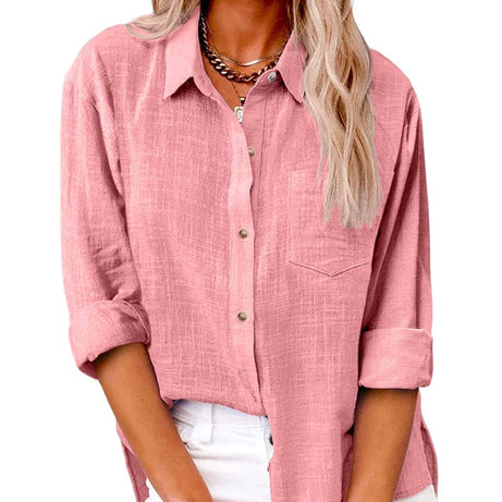 Chemise en lin femme-| Élégance et confort décontracté
