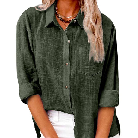 Chemise en lin femme-| Élégance et confort décontracté