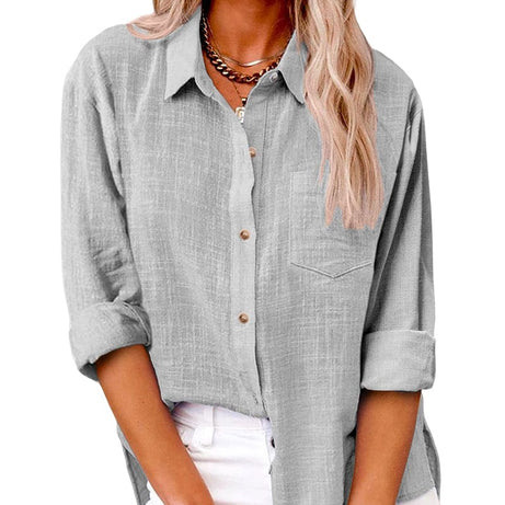 Chemise en lin femme-| Élégance et confort décontracté
