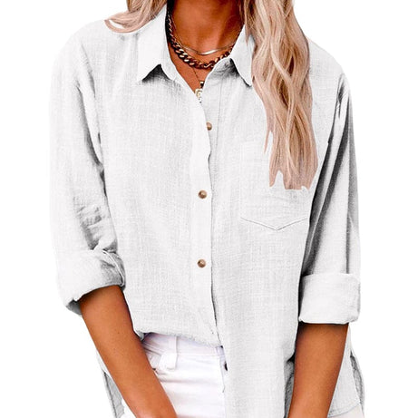 Chemise en lin femme-| Élégance et confort décontracté