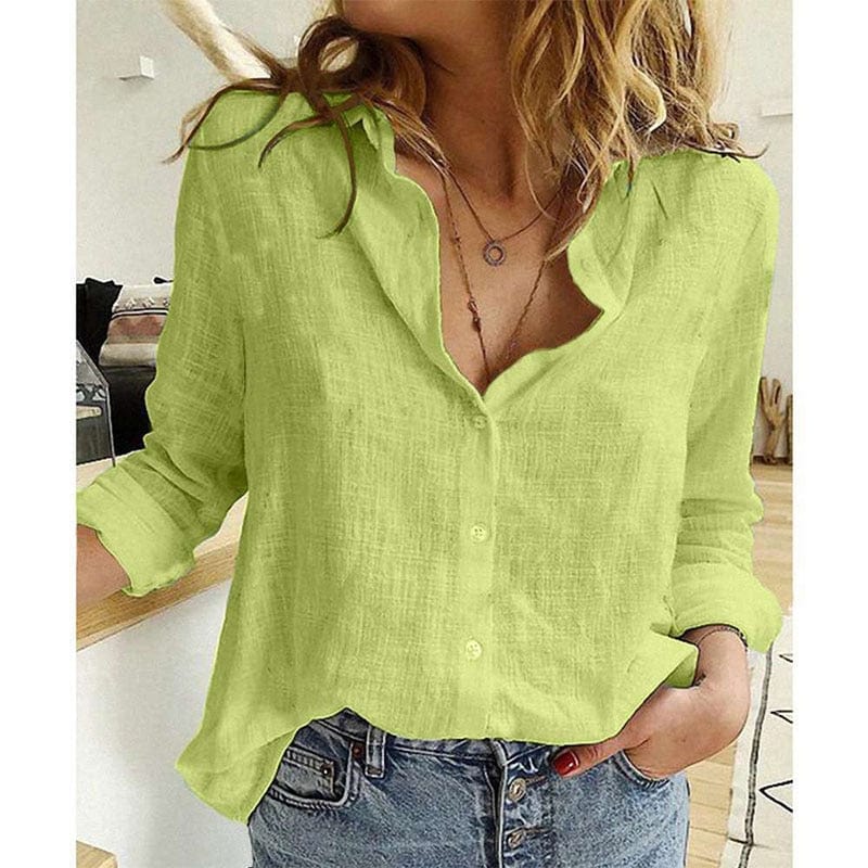 Chemise en Lin Élégante - Col Pointu | Haute Qualité