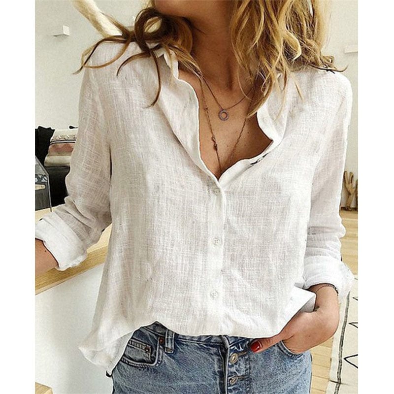 Chemise en Lin Élégante - Col Pointu | Haute Qualité
