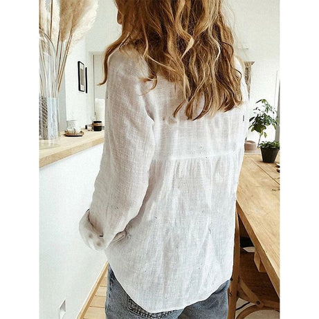 Chemise en Lin Élégante - Col Pointu | Haute Qualité