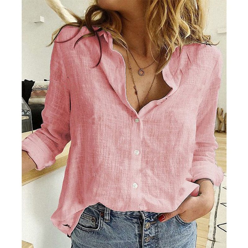 Chemise en Lin Élégante - Col Pointu | Haute Qualité