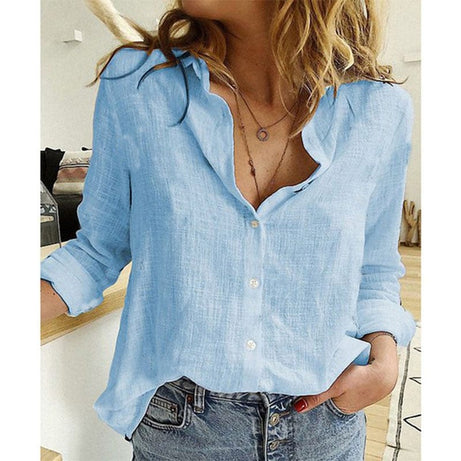 Chemise en Lin Élégante - Col Pointu | Haute Qualité