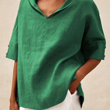 Chemise Femme Col V - Décontractée, Élégante & Confortable