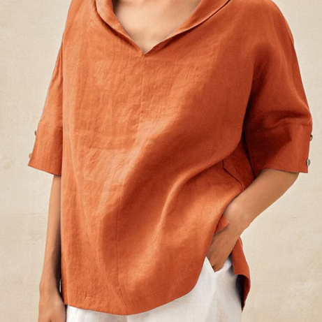Chemise Femme Col V - Décontractée, Élégante & Confortable