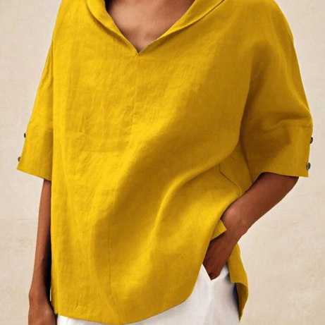 Chemise Femme Col V - Décontractée, Élégante & Confortable