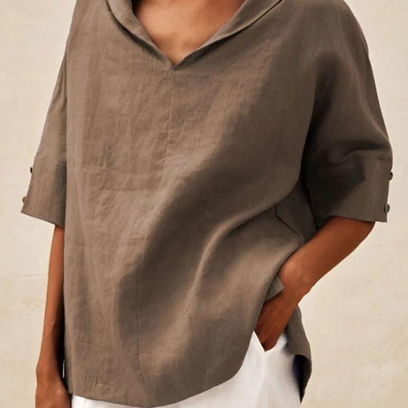 Chemise Femme Col V - Décontractée, Élégante & Confortable