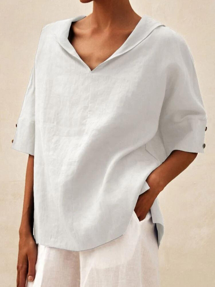 Chemise Femme Col V - Décontractée, Élégante & Confortable