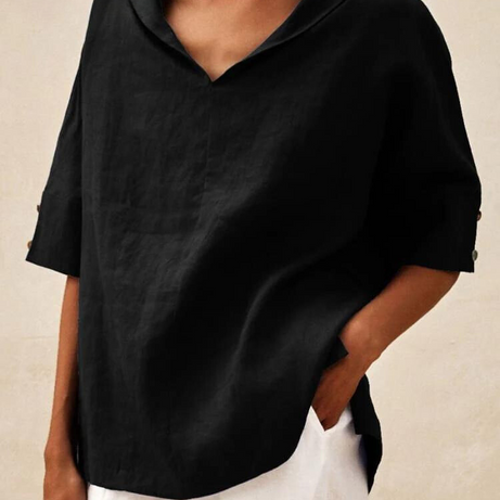 Chemise Femme Col V - Décontractée, Élégante & Confortable