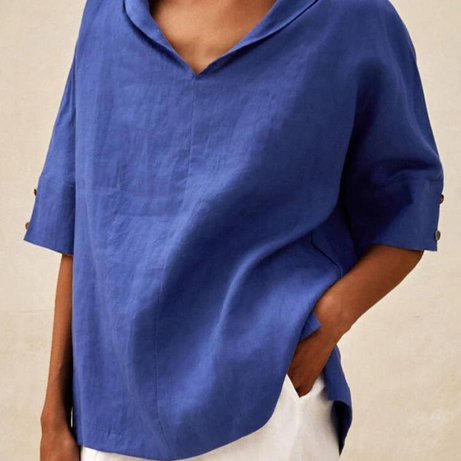 Chemise Femme Col V - Décontractée, Élégante & Confortable
