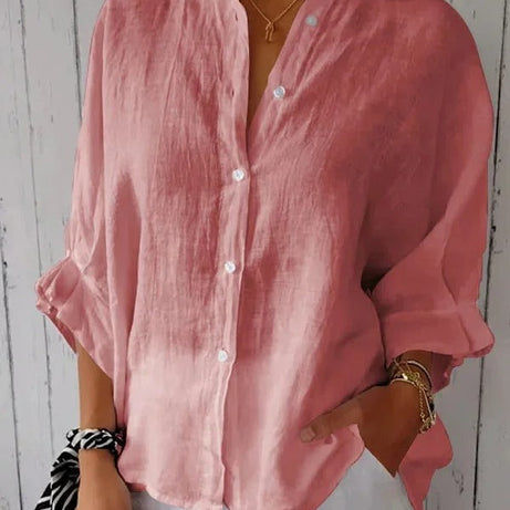 Chemise Femme en Lin -  Manches Longues | Coupe Décontractée