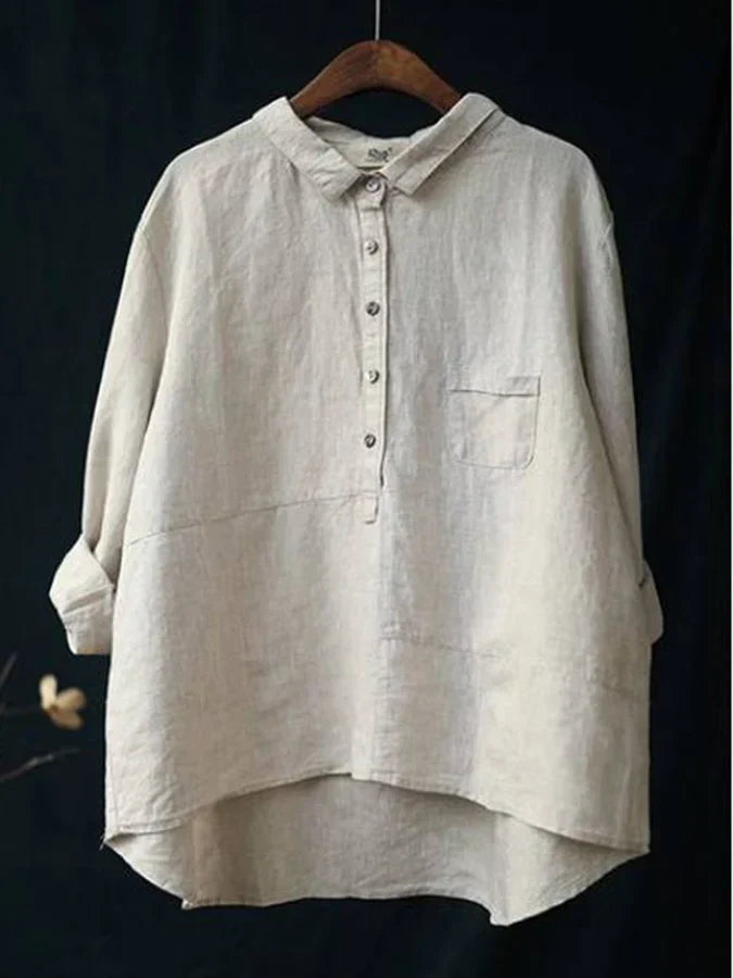 Chemise Femme Manches Longues - Bouton Revers - Paula