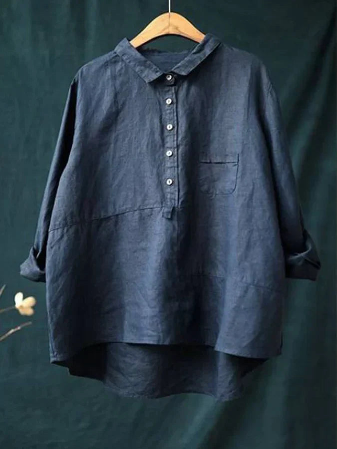 Chemise Femme Manches Longues - Bouton Revers - Paula