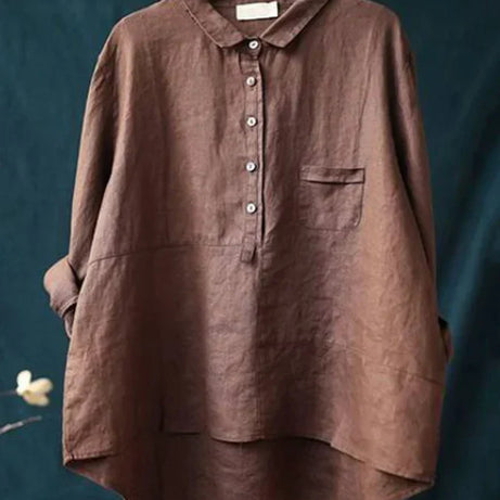 Chemise Femme Manches Longues - Bouton Revers - Paula