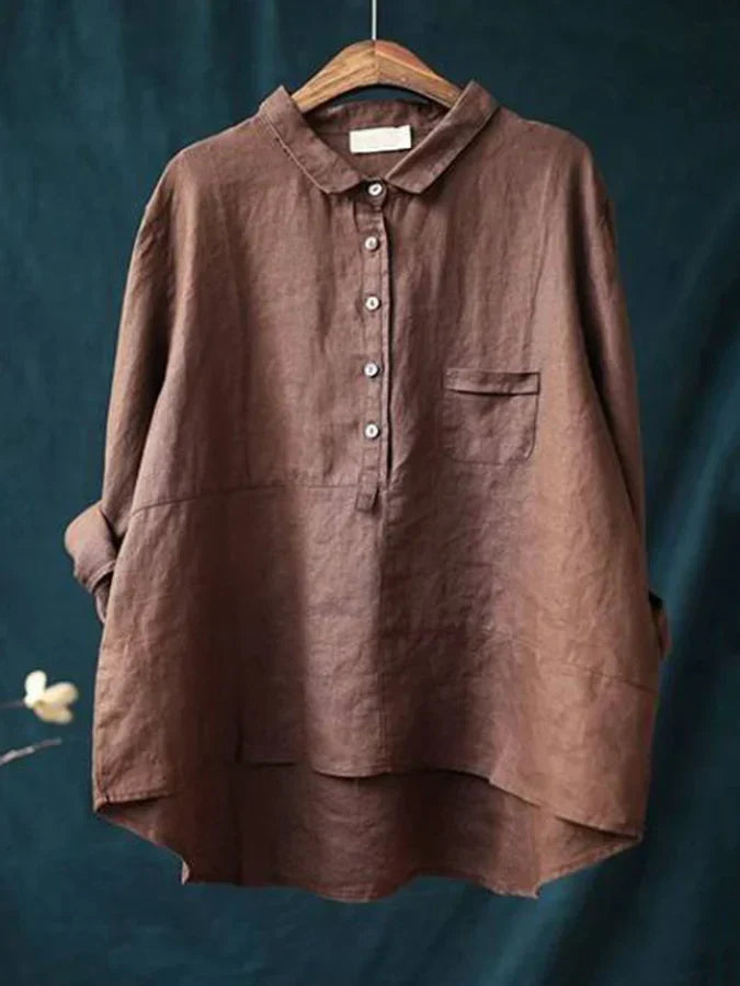 Chemise Femme Manches Longues - Bouton Revers - Paula