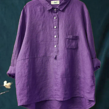 Chemise Femme Manches Longues - Bouton Revers - Paula