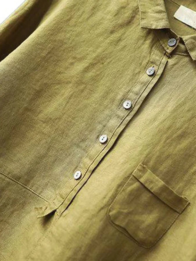 Chemise Femme Manches Longues - Bouton Revers - Paula