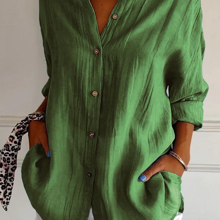 Chemise Femme Élégante et Légère - Design Plissé Chic