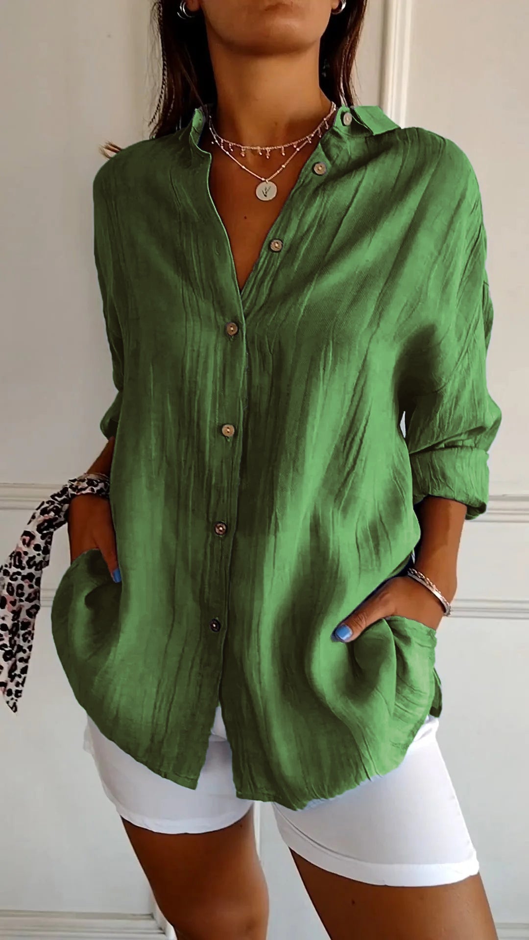 Chemise Femme Élégante et Légère - Design Plissé Chic