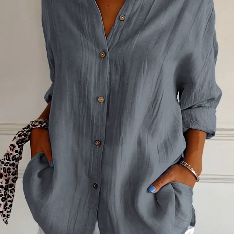 Chemise Femme Élégante et Légère - Design Plissé Chic