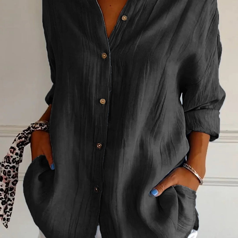 Chemise Femme Élégante et Légère - Design Plissé Chic