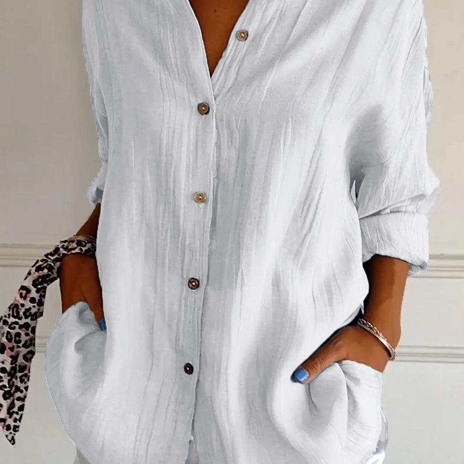 Chemise Femme Élégante et Légère - Design Plissé Chic