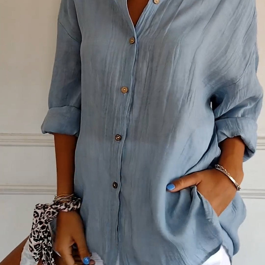 Chemise Femme Élégante et Légère - Design Plissé Chic